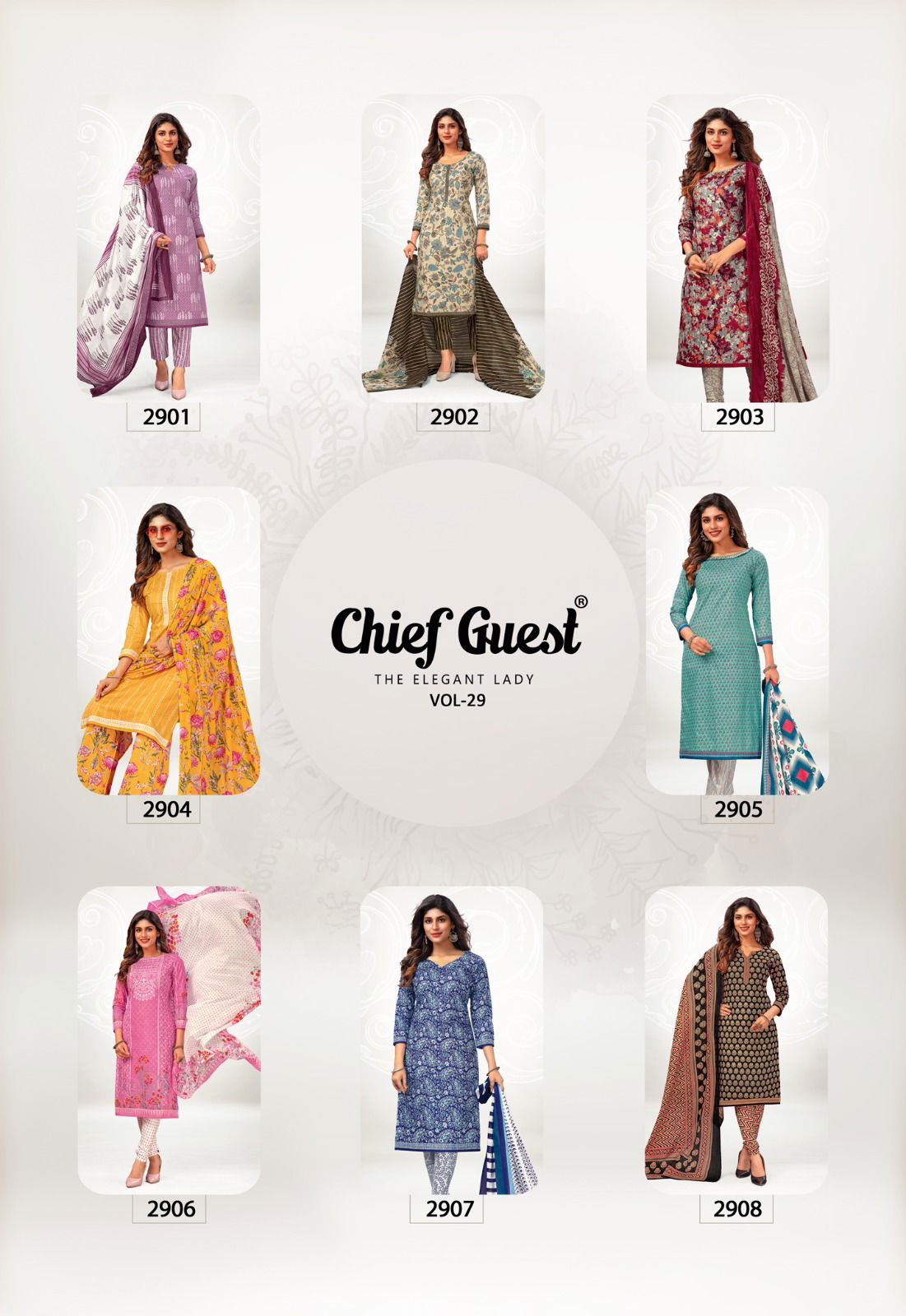 Chief Guest Vol 29 By Deeptex Cotton Dress Material Catalog
